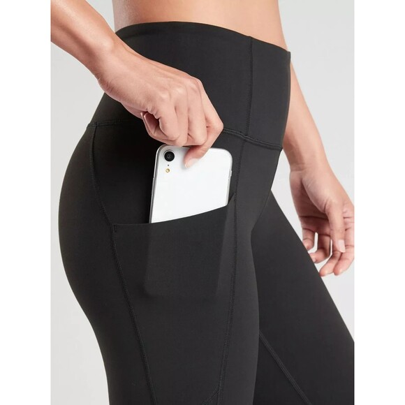 Athleta Stash Pocket Salutation Tight Leggings Black Size XS - Picture 4 of 11